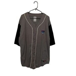Vintage Diamondbacks Jersey Mens XL Gray Embroidered Short Sleeve Logo Athletic